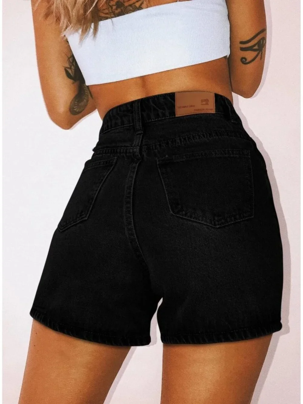 Women's Blue Summer Comfortable Stretchy Denim Casual Hot Short Jort Jean